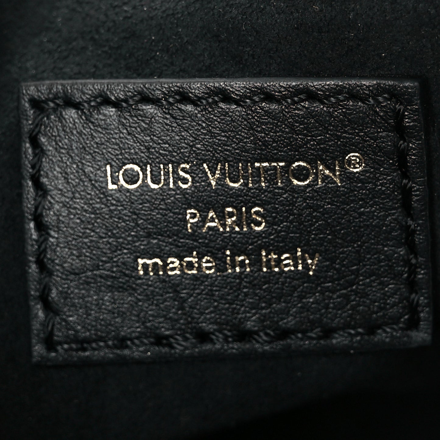 Calfskin LV Bloom Pochette  Black