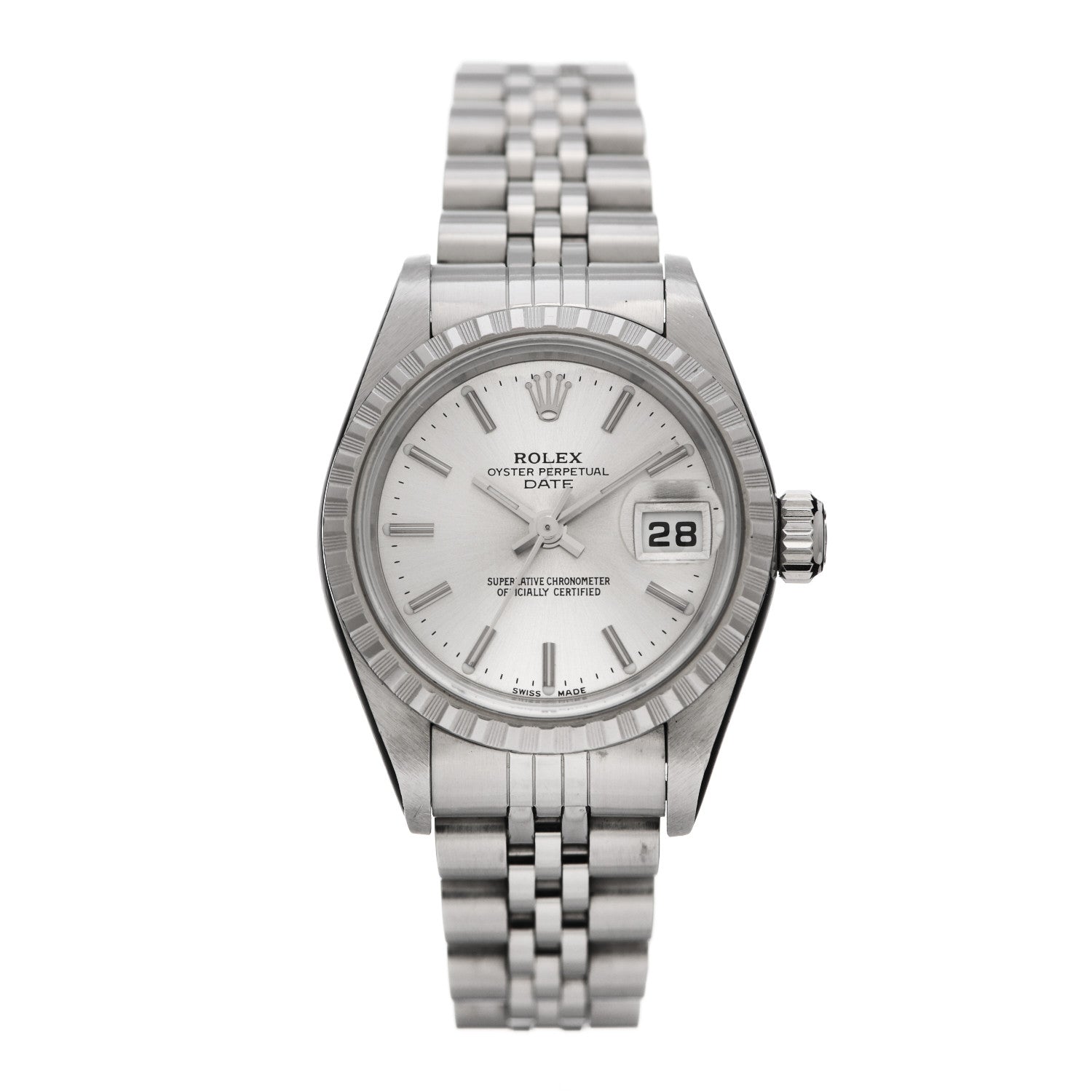 Rolex Stainless Steel 26mm Oyster Perpetual Date Watch Silver 79240 1 of 4