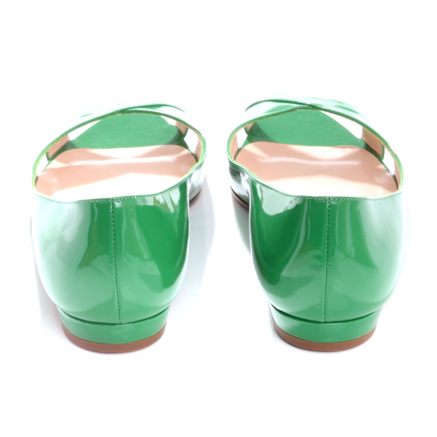 Christian Louboutin Patent Un Voilier Flats Green 37.5 4 of 6