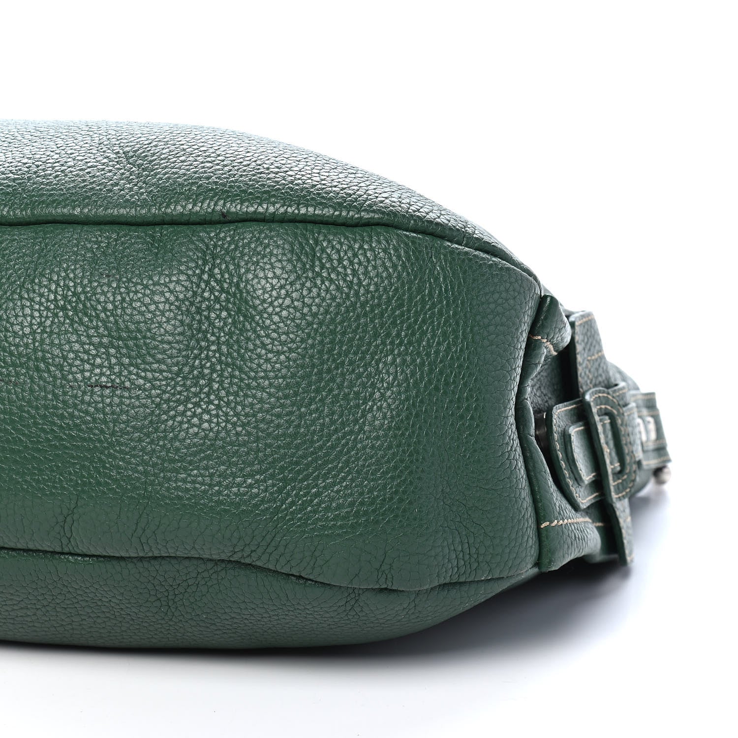MCM Grained Calfskin Hobo Green 9 of 10