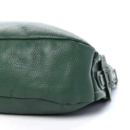 MCM Grained Calfskin Hobo Green 9 of 10