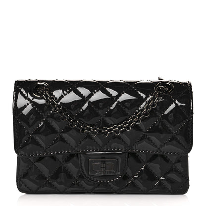 Chanel Patent Calfskin Quilted 2.55 Reissue Mini Flap So Black 1 of 10