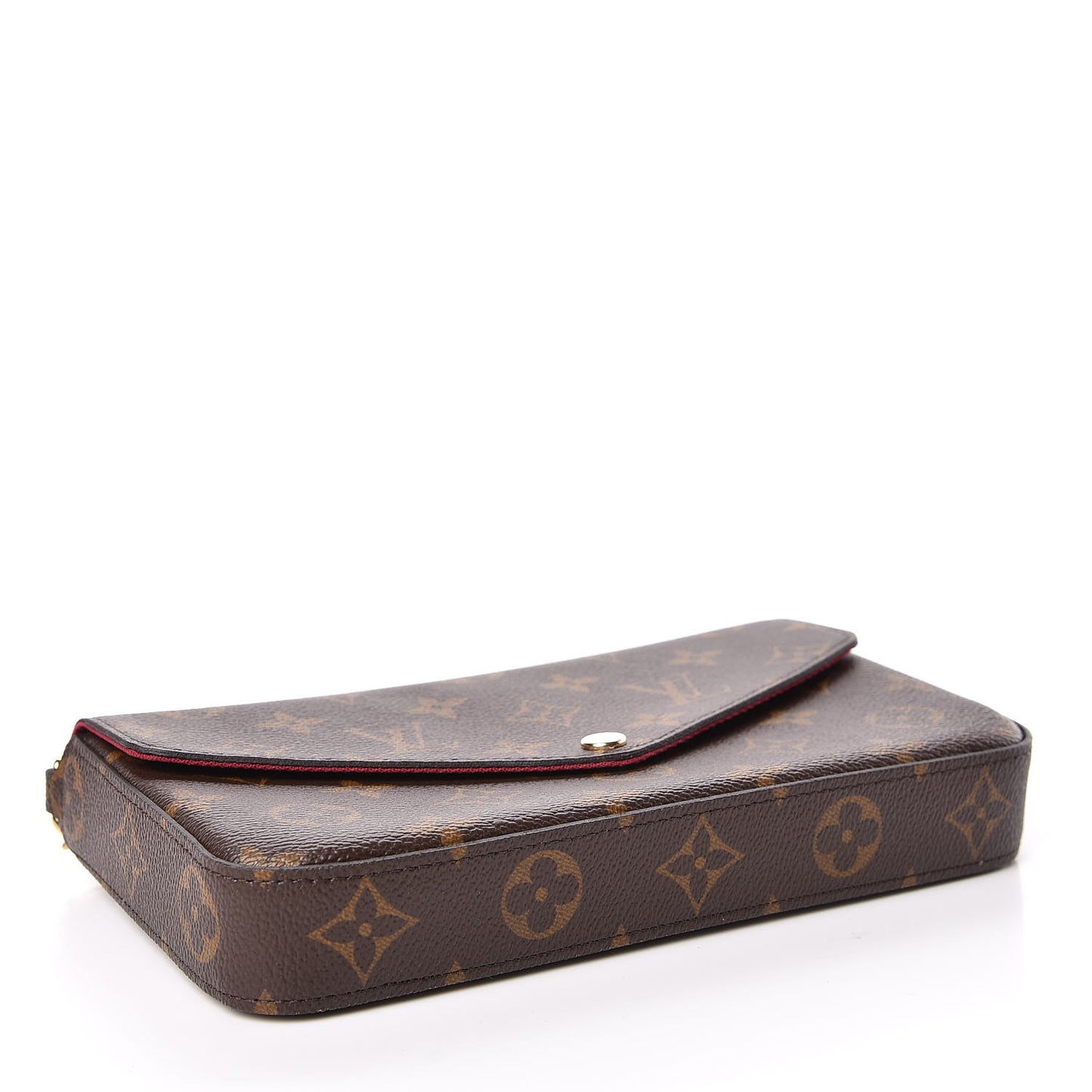 Monogram Pochette Felicie Chain Wallet Fuchsia
