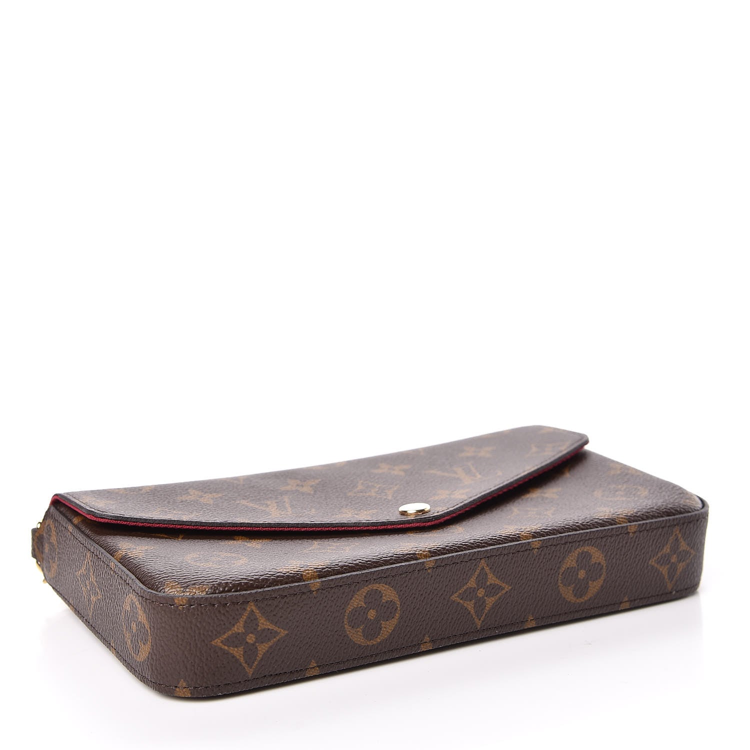 Louis Vuitton Monogram Pochette Felicie Chain Wallet Fuchsia 5 of 12