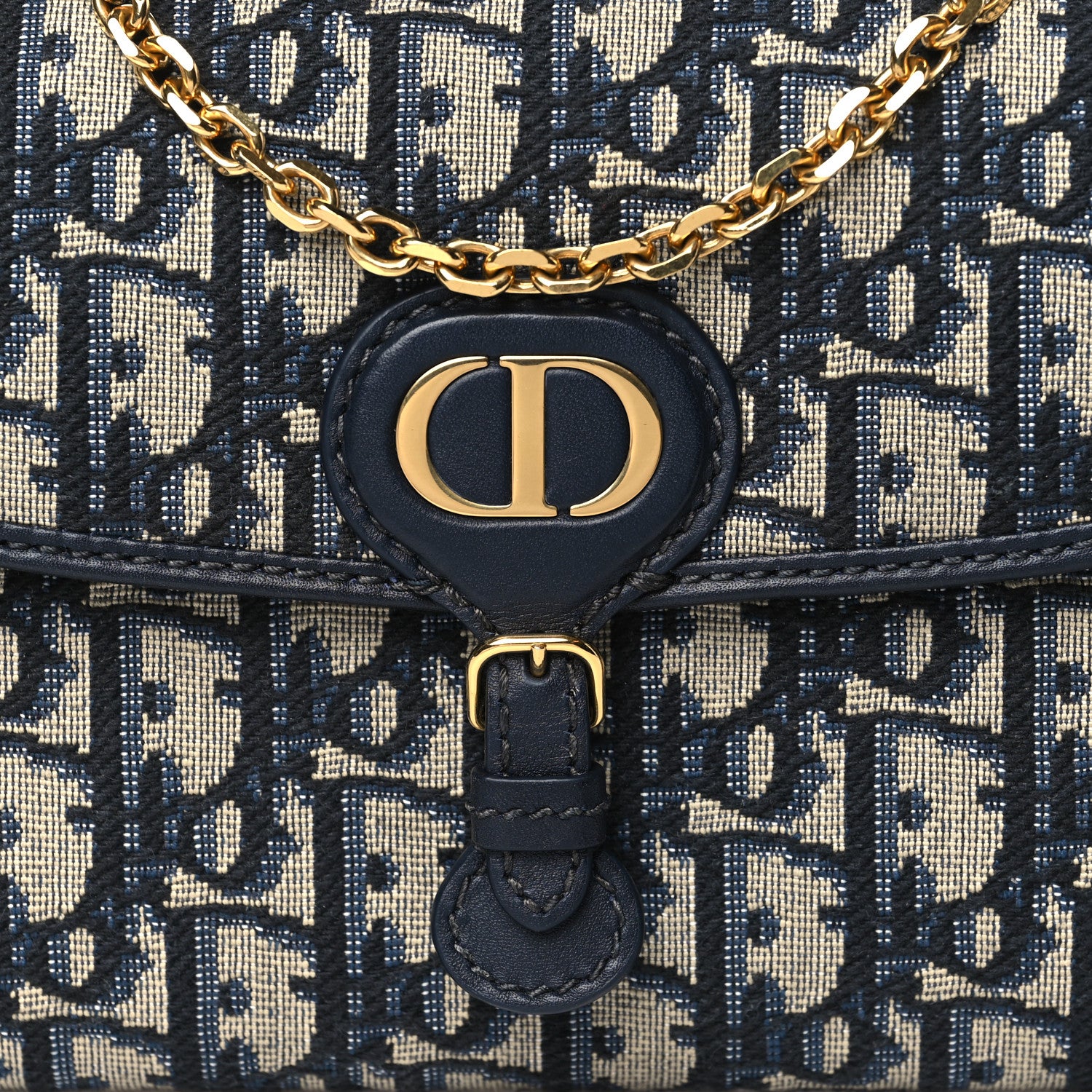 Christian Dior Oblique Bobby East West Pouch With Chain Blue 8 of 10