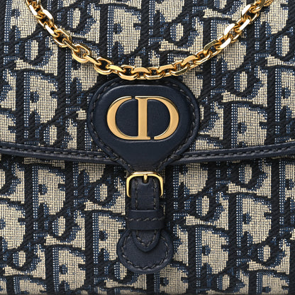 Christian Dior Oblique Bobby East West Pouch With Chain Blue 8 of 10