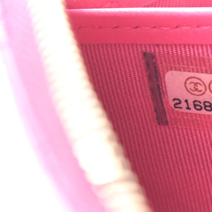 Chanel Lambskin Quilted Large Gusset Zip Around Wallet Pink 8 of 10