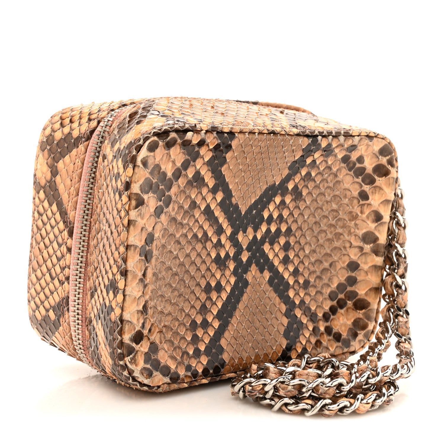 Chanel Snakeskin Mini Shoulder Bag Beige 3 of 13