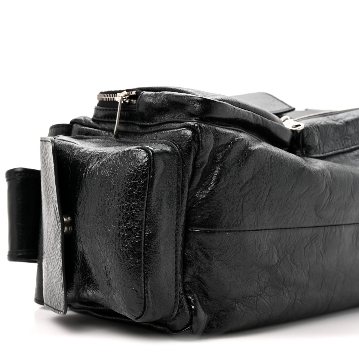 Balenciaga Agneau Arena Men's Superbusy Small Sling Zip Shoulder Bag Black 10 of 10