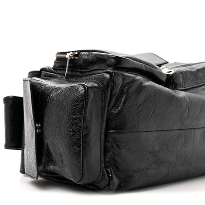 Balenciaga Agneau Arena Men's Superbusy Small Sling Zip Shoulder Bag Black 10 of 10