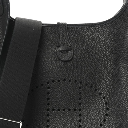 Hermes Taurillon Clemence Evelyne III PM Black 8 of 11