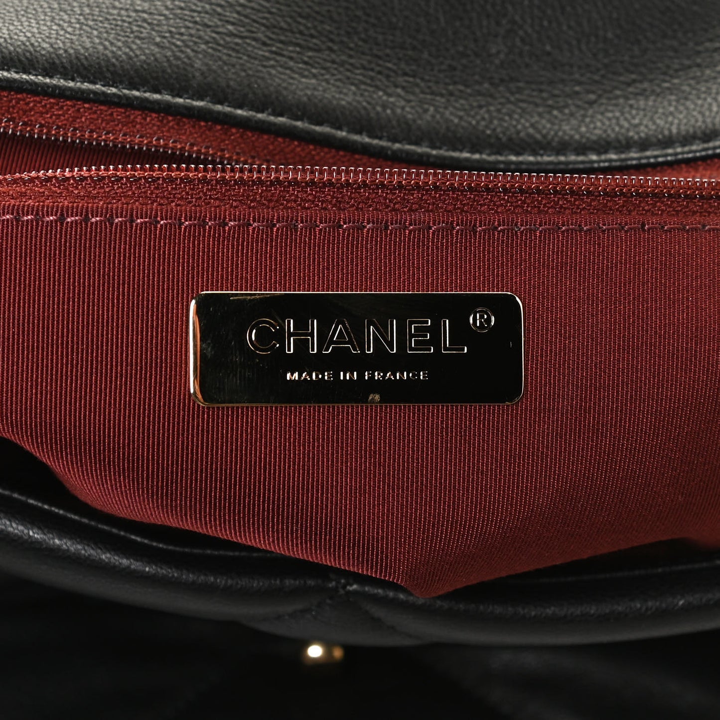 Lambskin Quilted Large Chanel 19 Flap Black