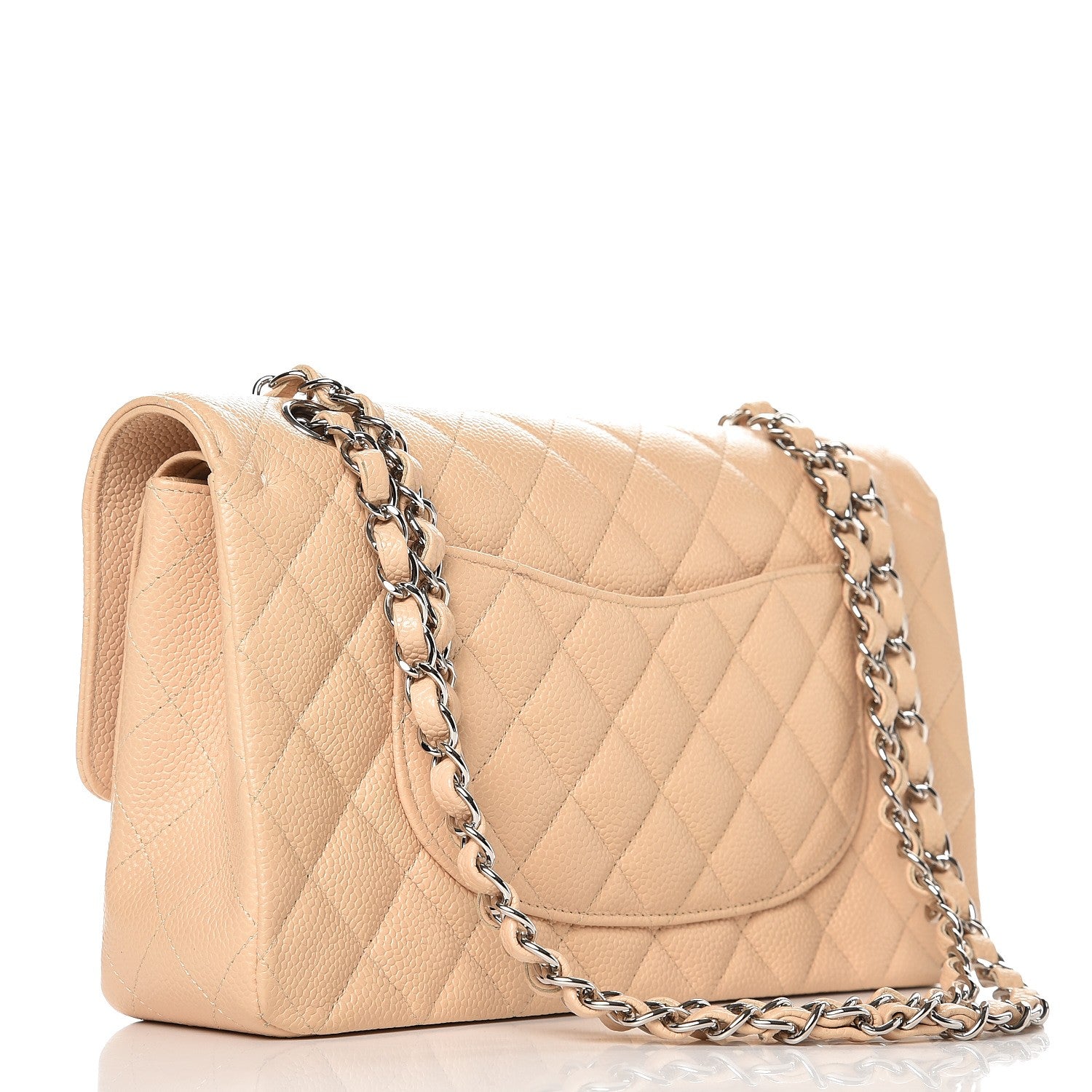 Chanel Caviar Quilted Medium Double Flap Beige Clair 4 of 8