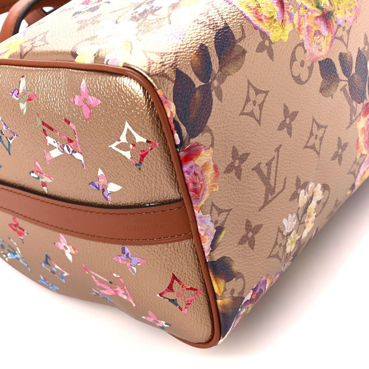 Louis Vuitton Metallic Monogram LV Garden Speedy Bandouliere 25 Gold 10 of 11