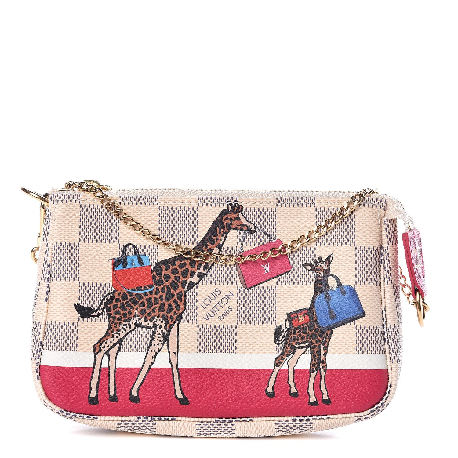 Louis Vuitton Damier Azur 2017 Christmas Animation Mini Pochette Accessories 1 of 8