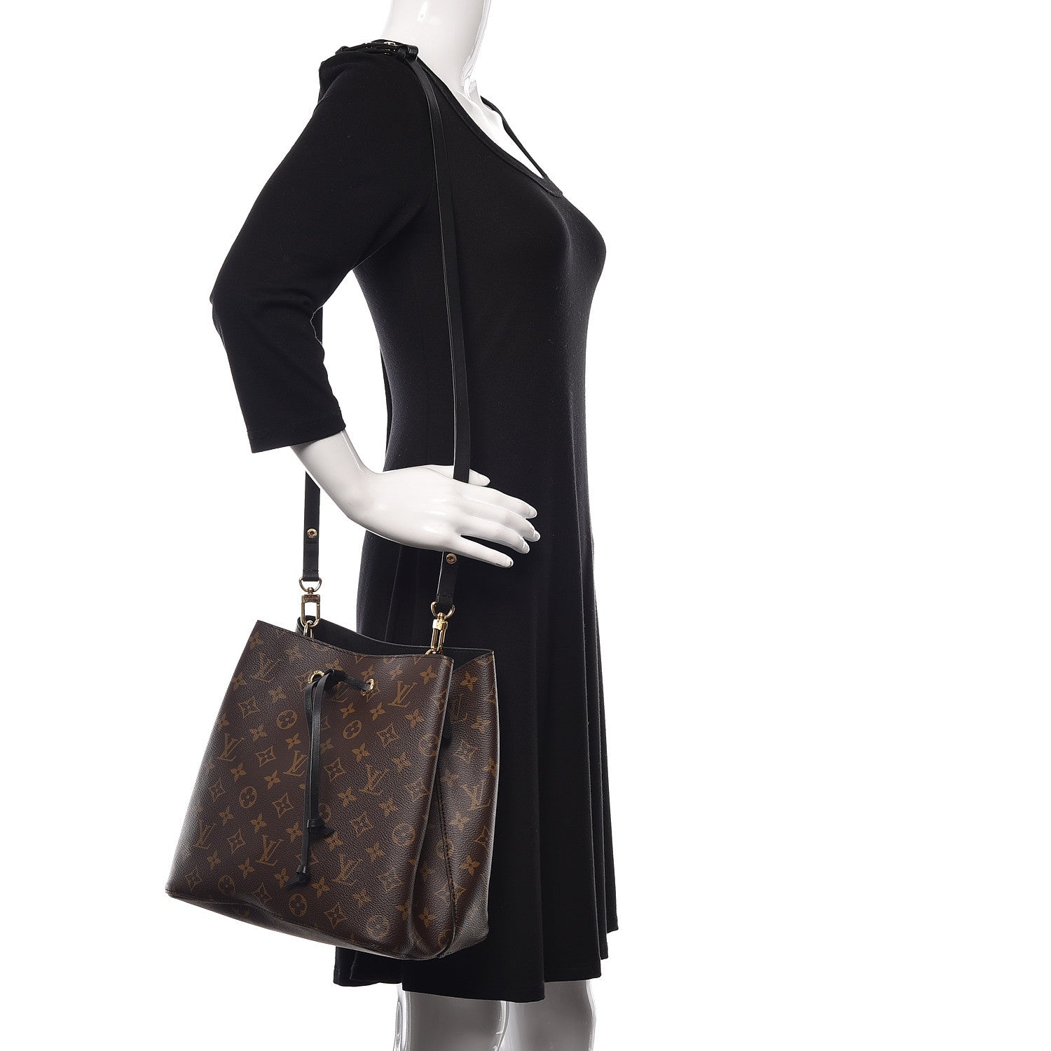 Louis Vuitton Monogram Neonoe MM Black 2 of 9