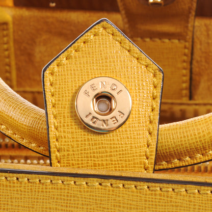 Fendi Vitello Elite Regular 2Jours Tote Yellow Chantilly 10 of 11