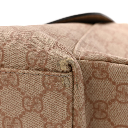 Gucci GG Supreme Monogram Messenger Diaper Bag Beige 11 of 12