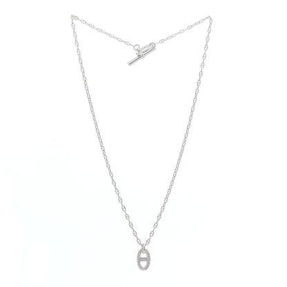 Hermes 18K White Gold Diamond New Farandole Pendant Necklace ST 2 of 5