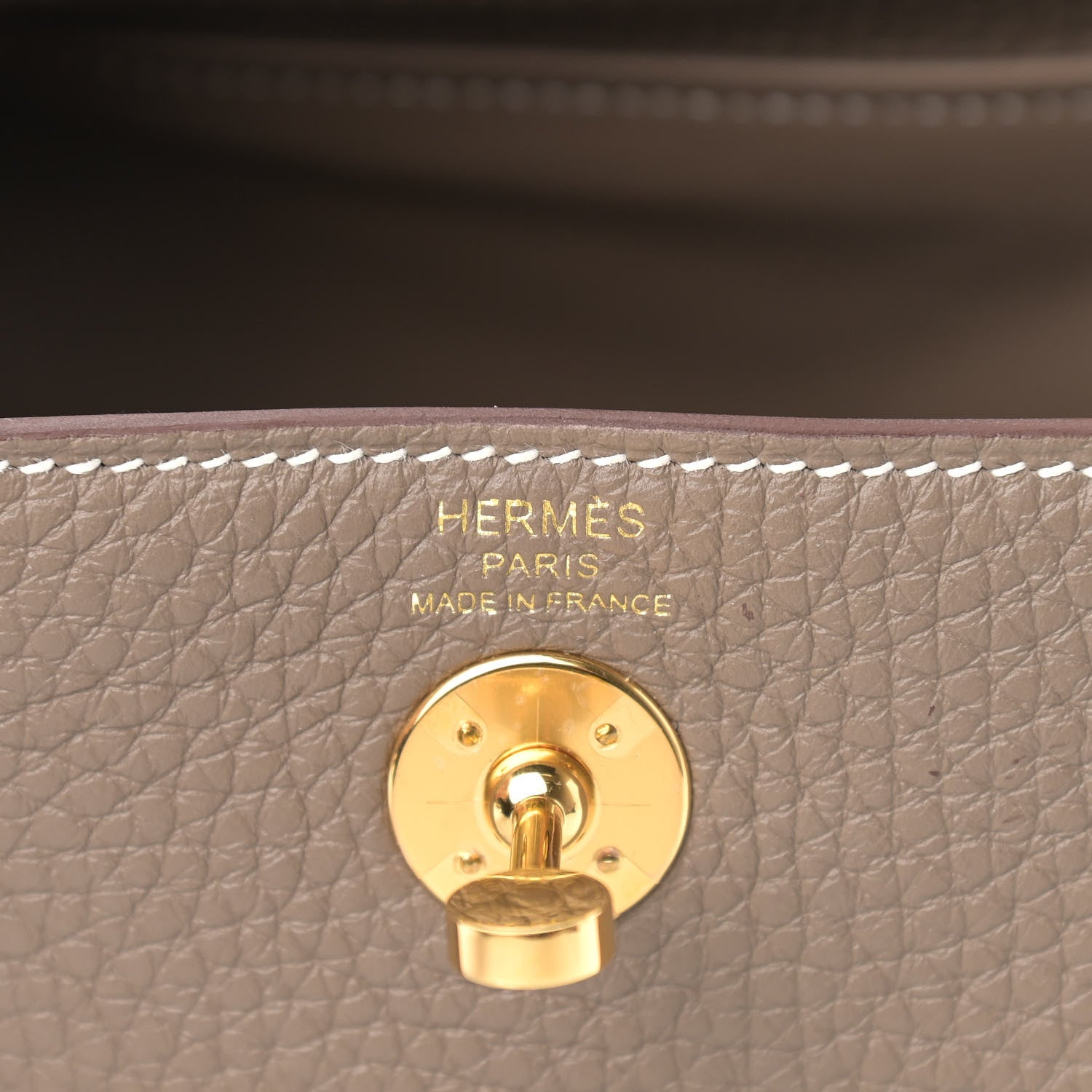 Hermes Taurillon Clemence Mini Lindy 20 Etoupe 6 of 11