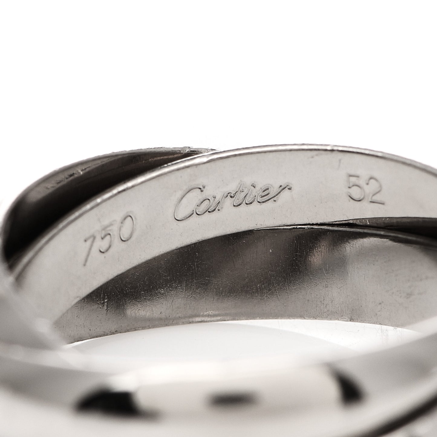 18K White Gold Classic Trinity Ring 52 6