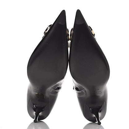 Balenciaga Patent BB Pointy Toe Ankle Booties 39.5 Black 5 of 11