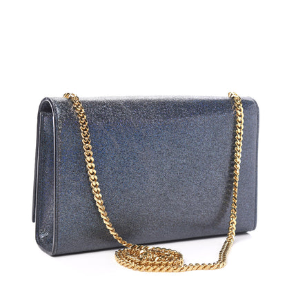Saint Laurent Sparkle Calfskin Medium Classic Monogram Kate Satchel Graphite 2 of 8