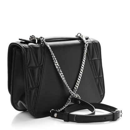 Versace Nappa Quilted Virtus Top Handle Shoulder Bag Black 3 of 11