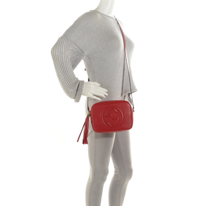 Gucci Pebbled Calfskin Small Soho Disco Bag Tabasco Red 2 of 7