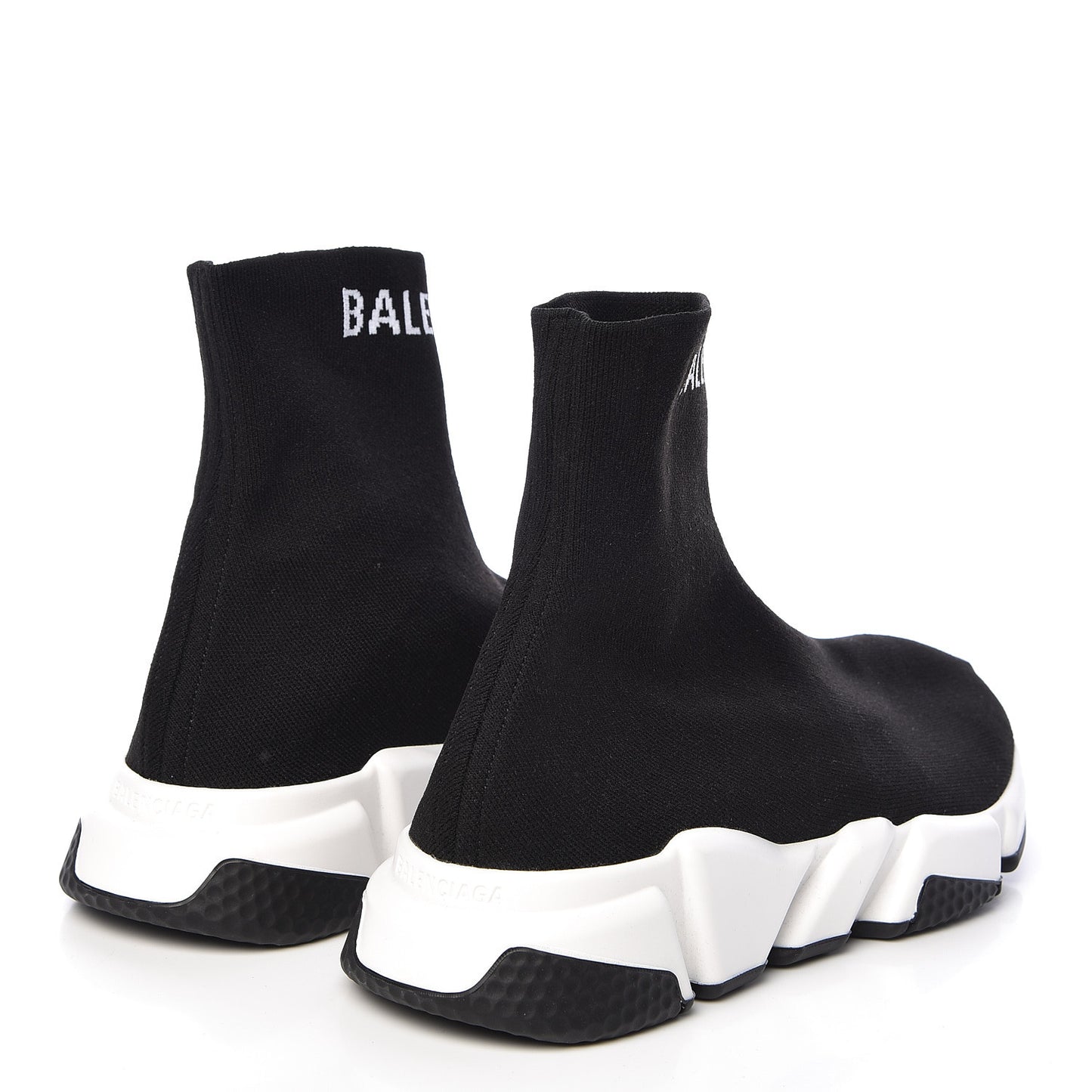 Neoprene Knit Womens Hi Speed Sneakers 38 Black White