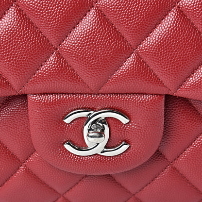 Chanel Caviar Quilted Jumbo Double Flap Red 9 of 14