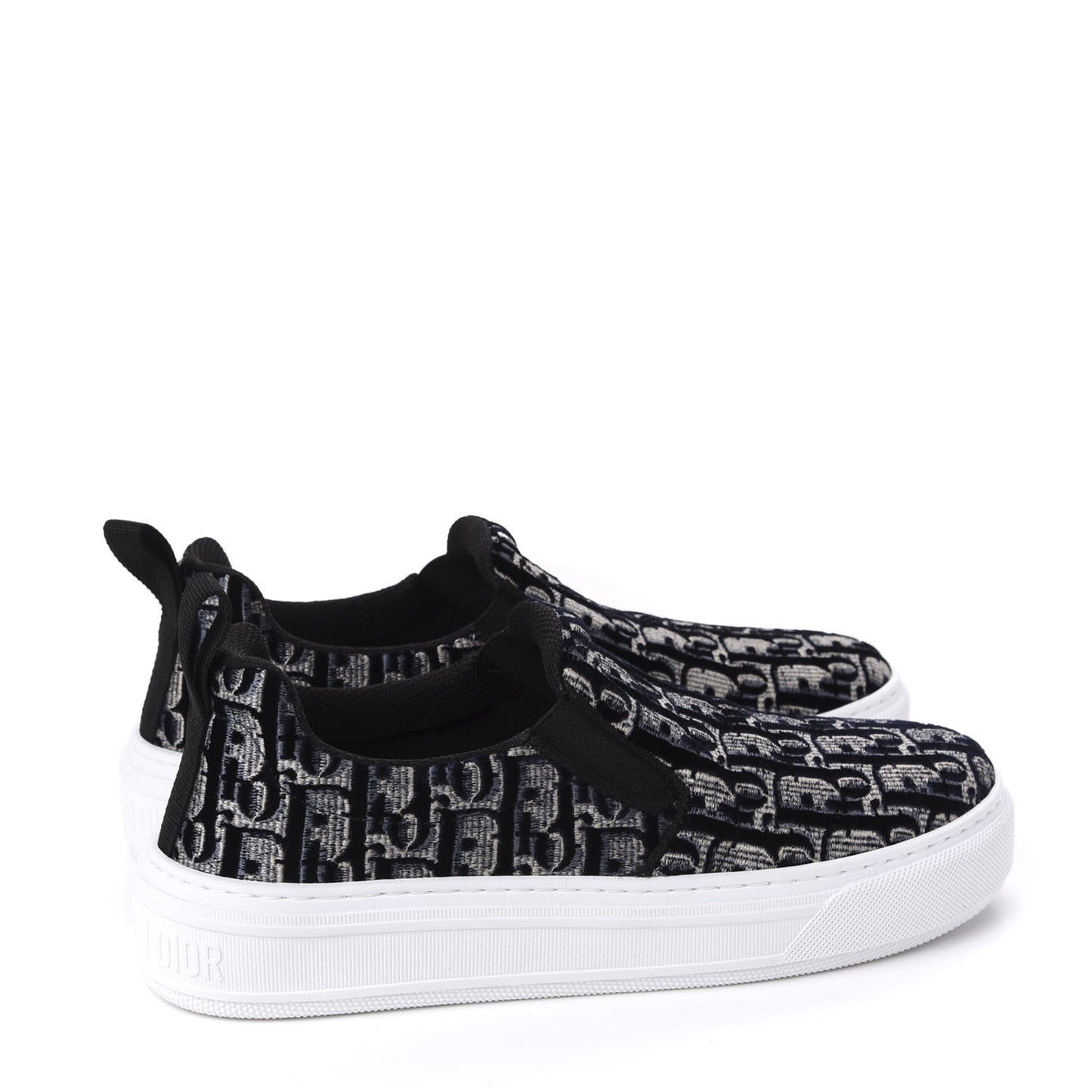 Velvet Oblique Womens Solar Slip On Sneakers 37 Deep Blue