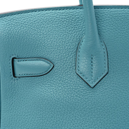Hermes Taurillon Clemence Birkin 30 Bleu Saint Cyr 9 of 10