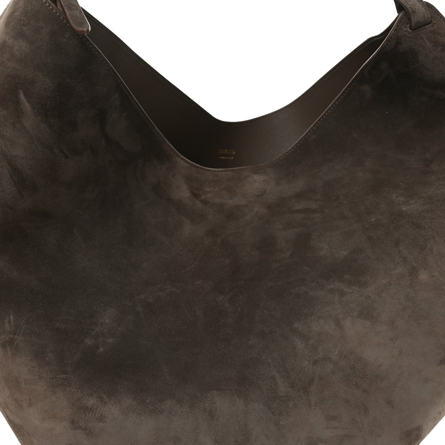 Suede Calfskin Medium Lotus Tote Cedar