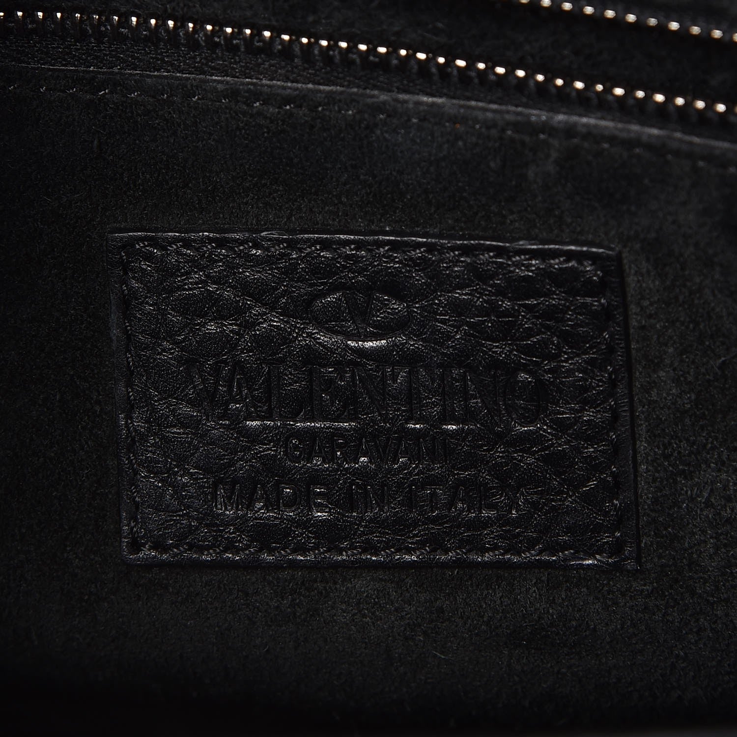 Valentino Garavani Alce Printed Calfskin Rockstud Top Handle Flap Shoulder Bag Black 6 of 7