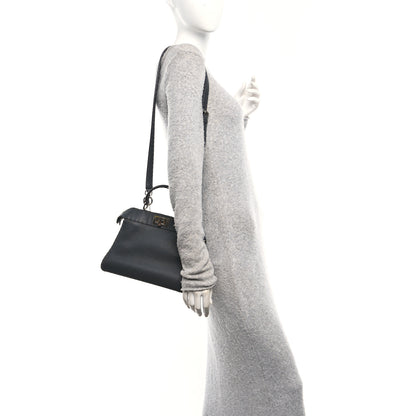 Fendi Cuoio Romano Selleria Chamois Small Peekaboo I SEE U Satchel Asfalto Camelia 2 of 11