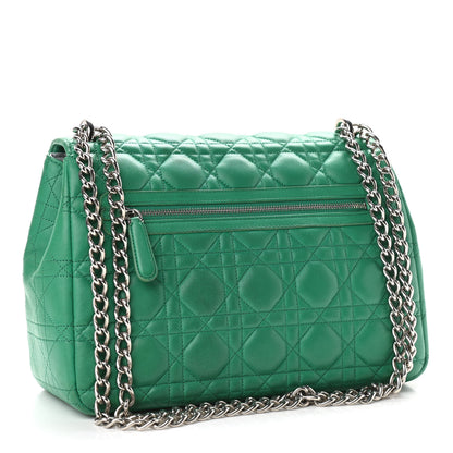 Christian Dior Lambskin Cannage Large Miss Dior Flap Green 2 of 13
