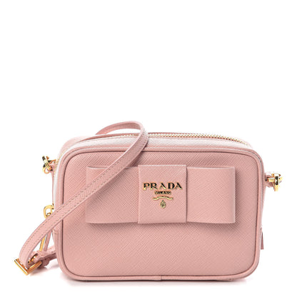 Prada Saffiano Fiocco Bow Camera Crossbody Bag Orchidea 1 of 9