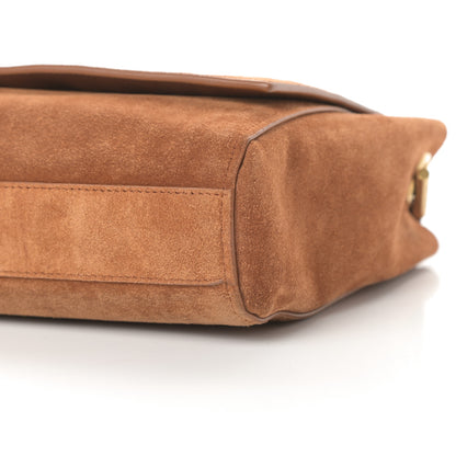 Saint Laurent Smooth Calfskin Suede Medium Reversible Monogram Kate Satchel Light Ochre 16 of 18