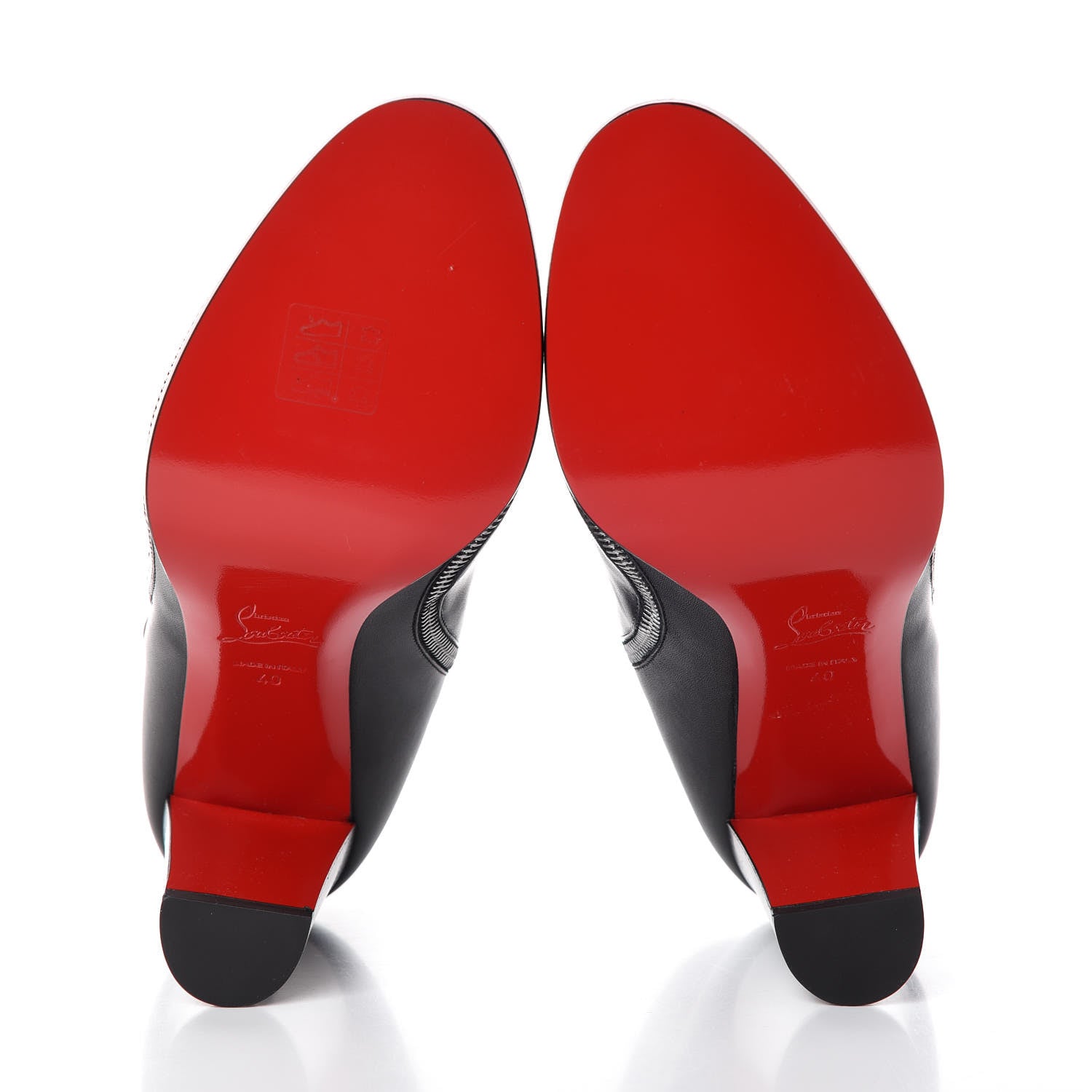 Christian Louboutin Calfskin Telezip 85 Ankle Bootie 40 Black 7 of 8