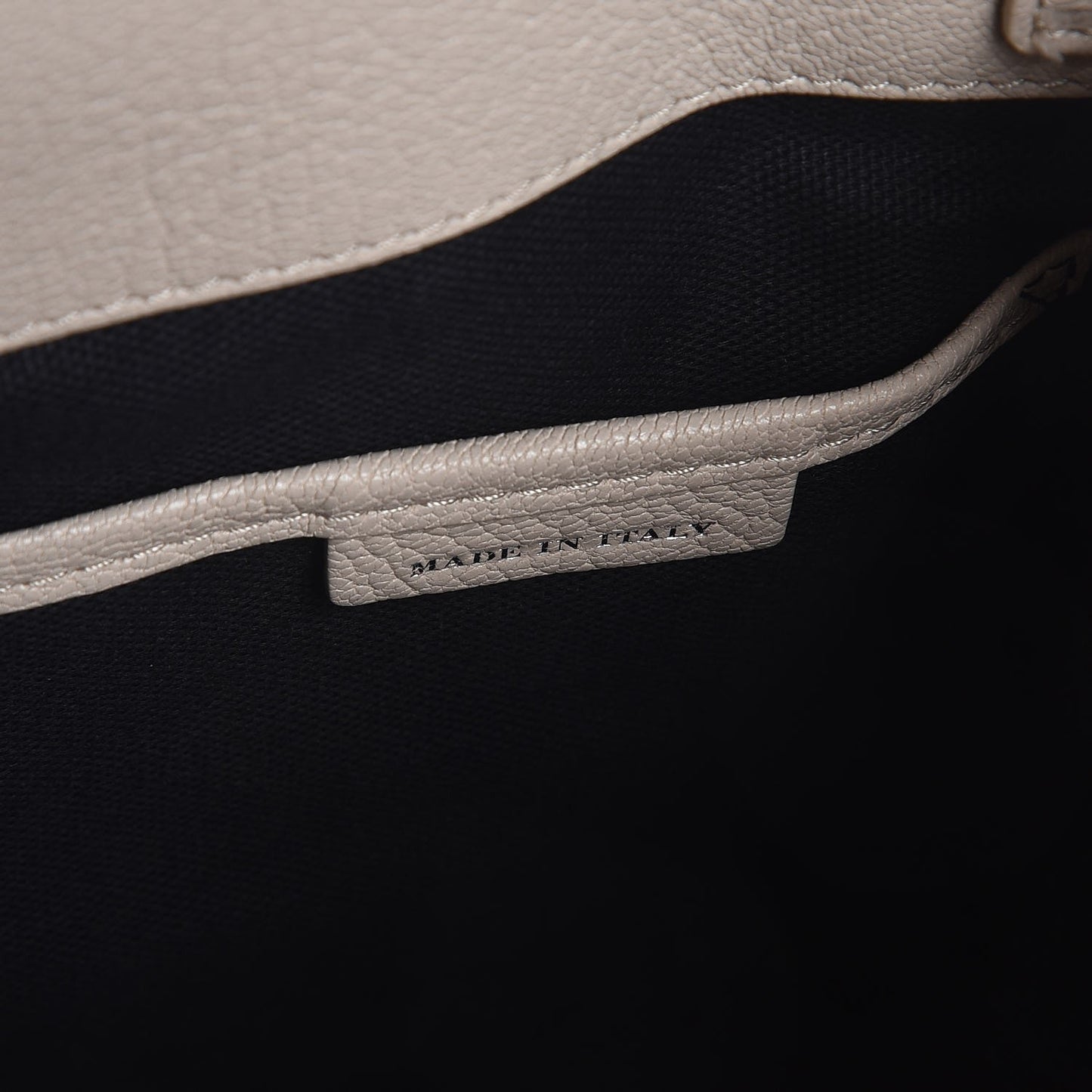 Goatskin Vintage Check Small Banner Tote Limestone