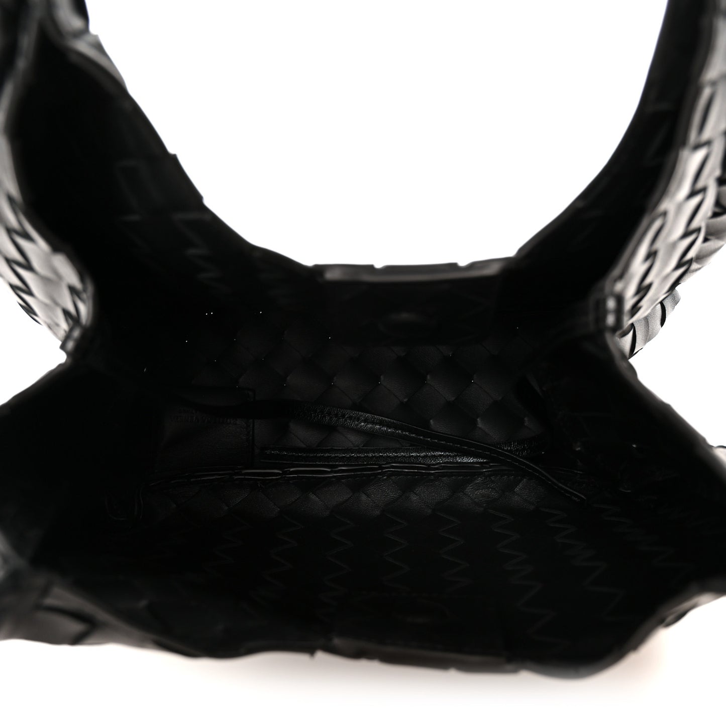 Nappa Intrecciato Small Campana Shoulder Bag Black