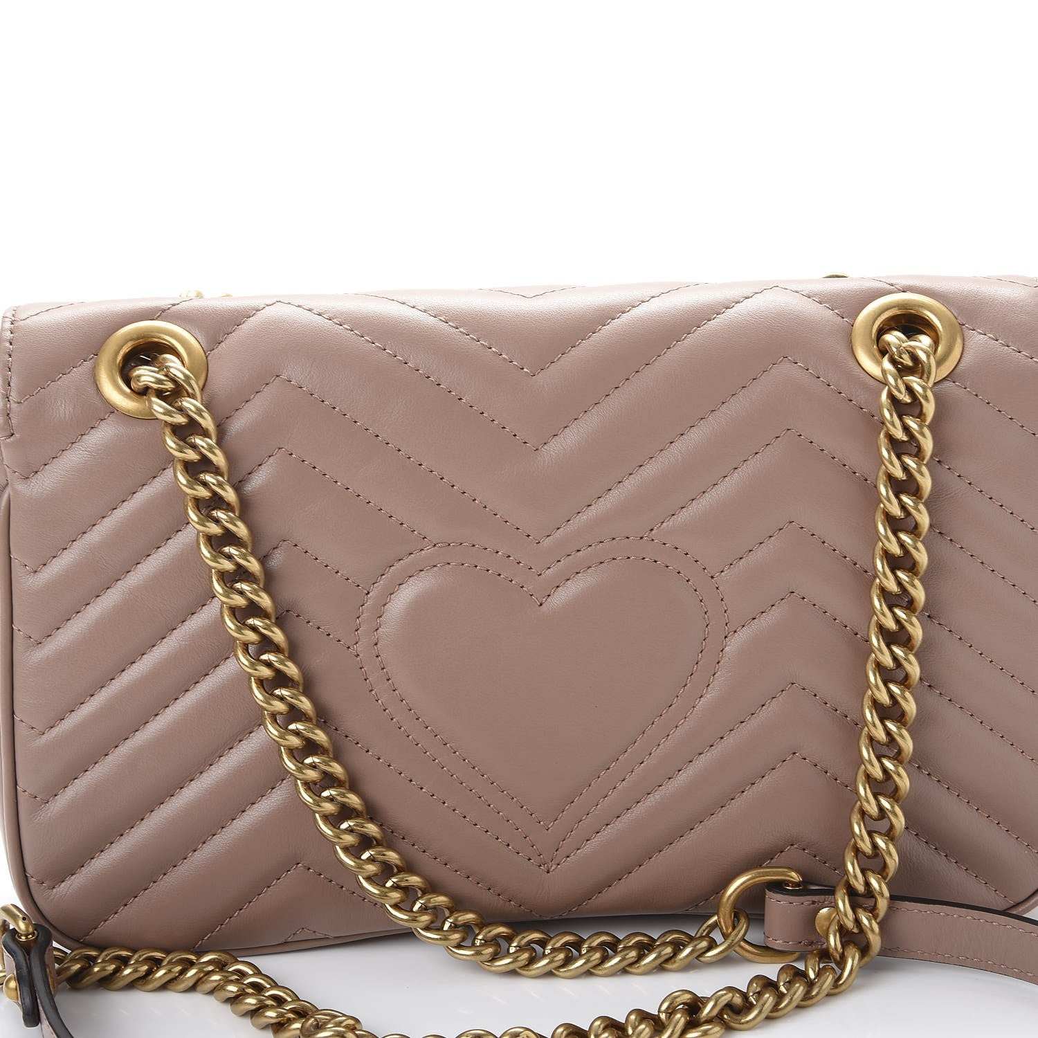 Gucci Calfskin Matelasse Small GG Marmont Shoulder Bag Porcelain Rose 5 of 8