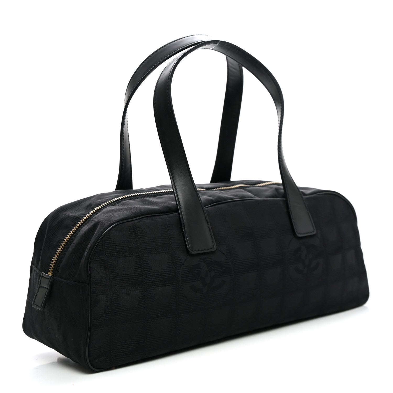 Chanel Nylon Travel Bowler Black 2 of 9
