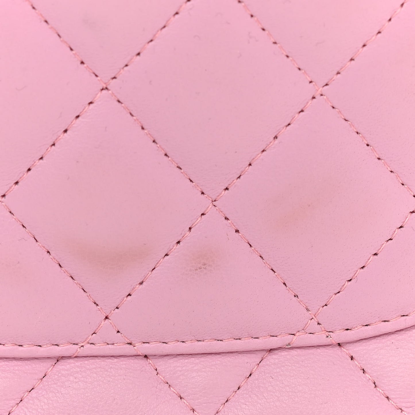 Calfskin Quilted Medium Cambon Tote Pink Black