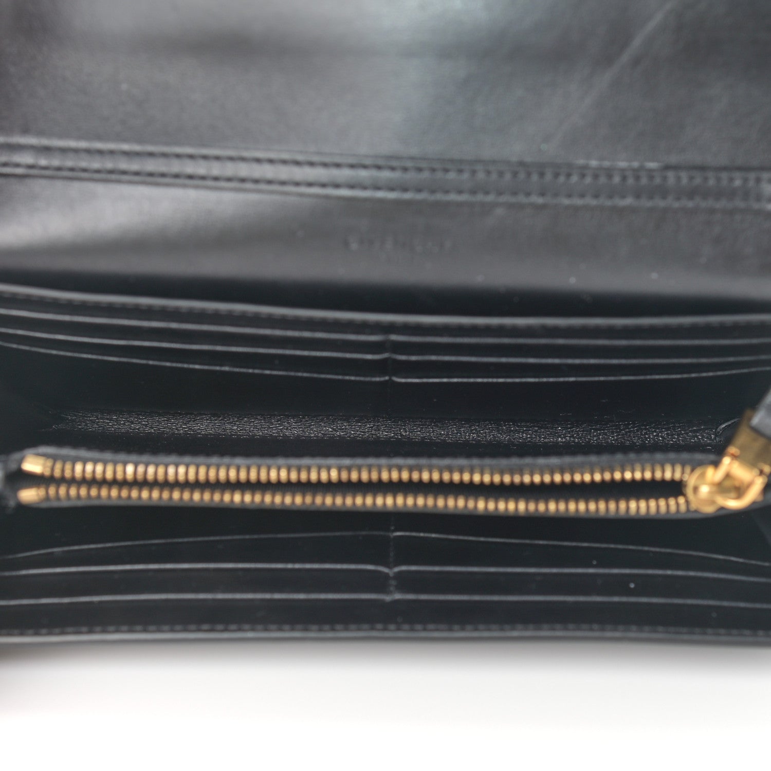Givenchy Goatskin Quilted GV3 Chain Wallet Black 6 of 11