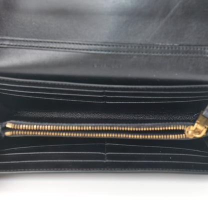 Givenchy Goatskin Quilted GV3 Chain Wallet Black 6 of 11