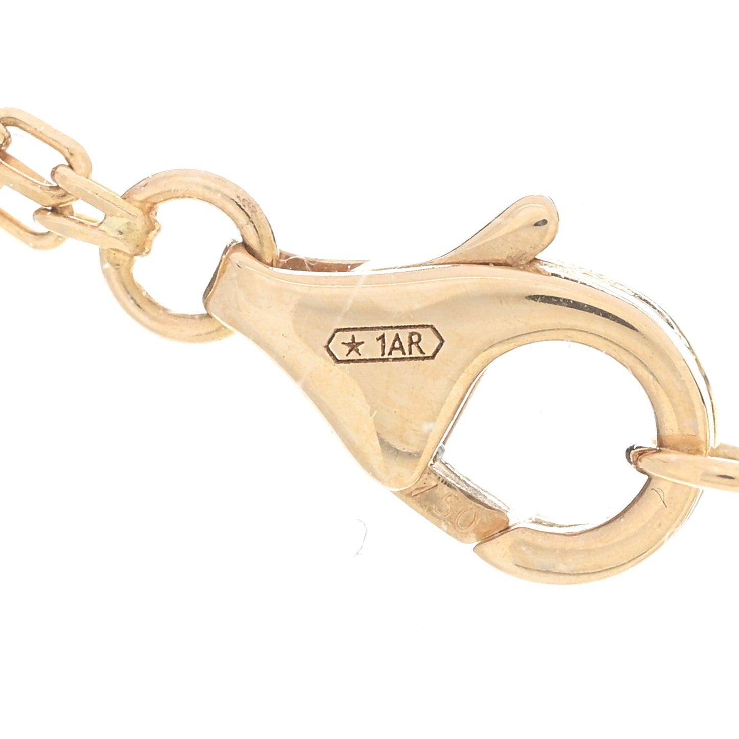 18K Yellow Gold 2 Diamond LOVE Necklace