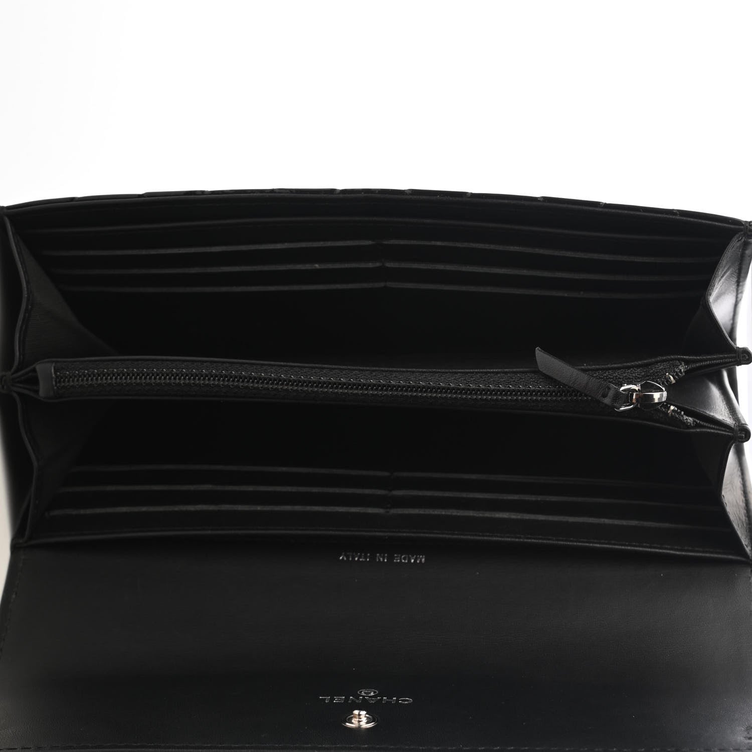 Chanel Patent Quilted Large Brilliant Flap Wallet Black 4 of 7