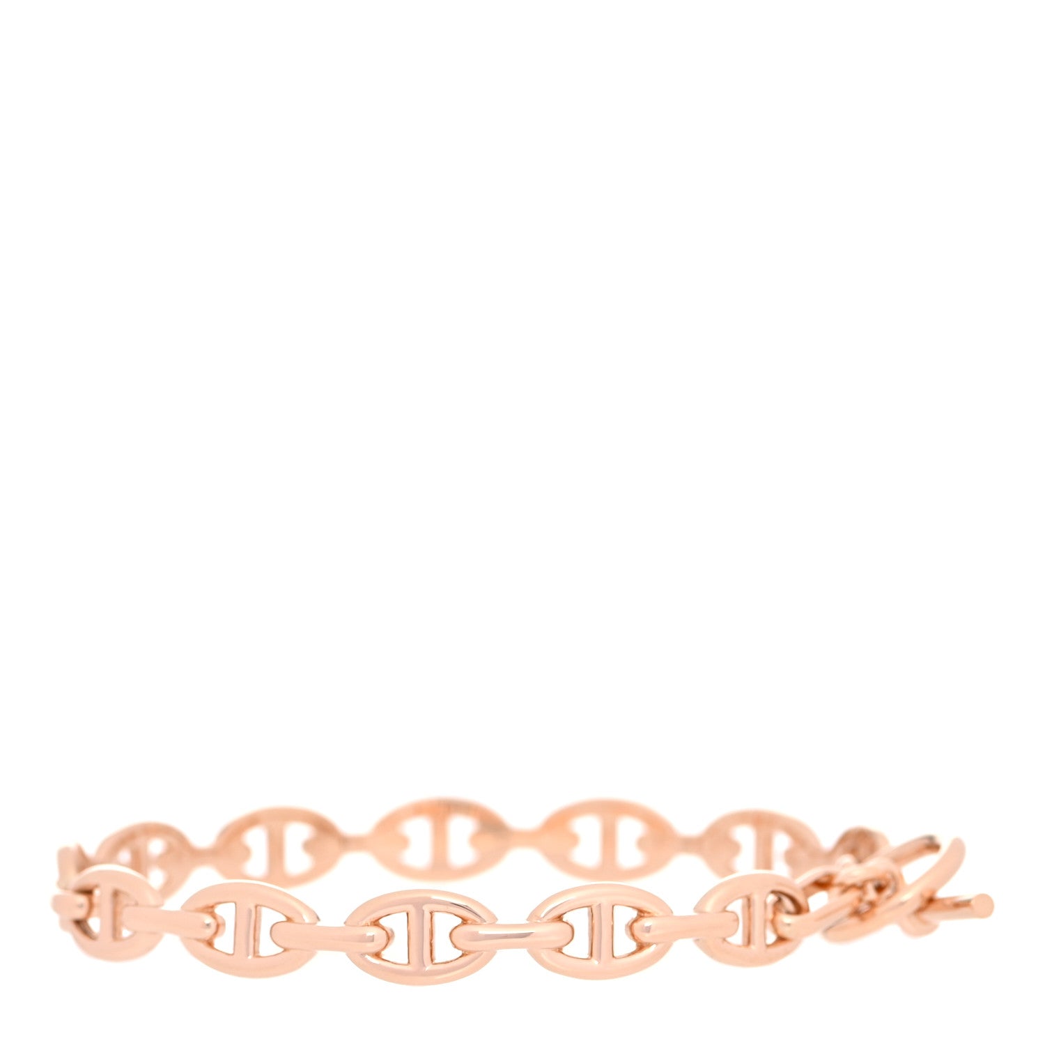 Hermes 18K Rose Gold PM Chaine d'Ancre Enchainee Bracelet ST 1 of 5